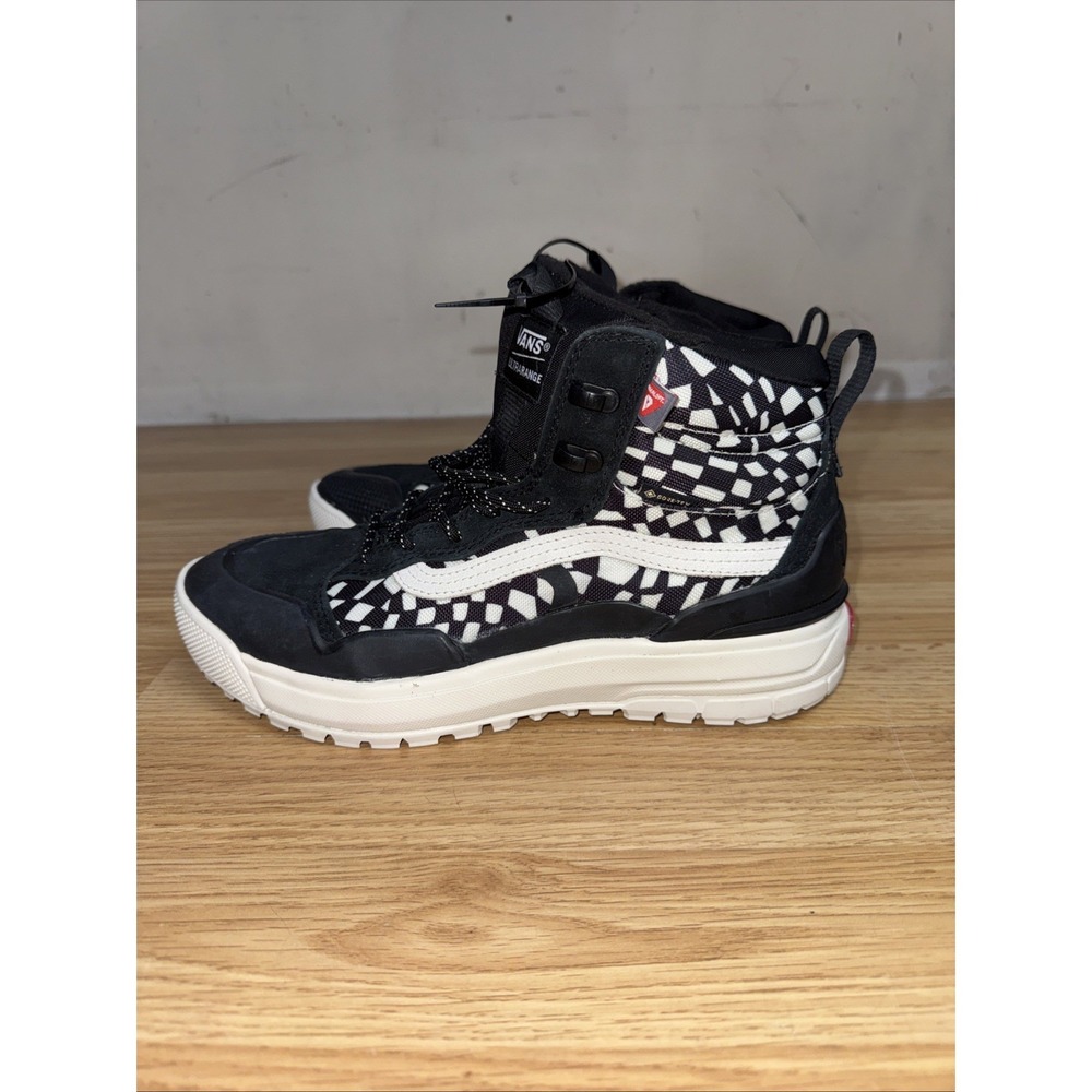Vans UltraRange EXO Hi GORE-TEX® MTE-2 Black Warped Check Sneakers Men's Sz 8